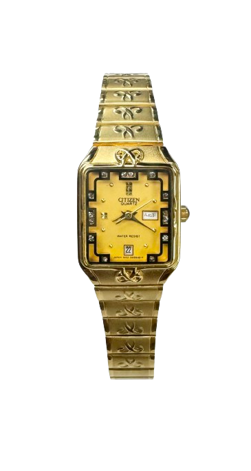 Load image into Gallery viewer, Citizen Women Gold Tone Watch CTZ-7087 with Arabic Days &amp; Date at 6
