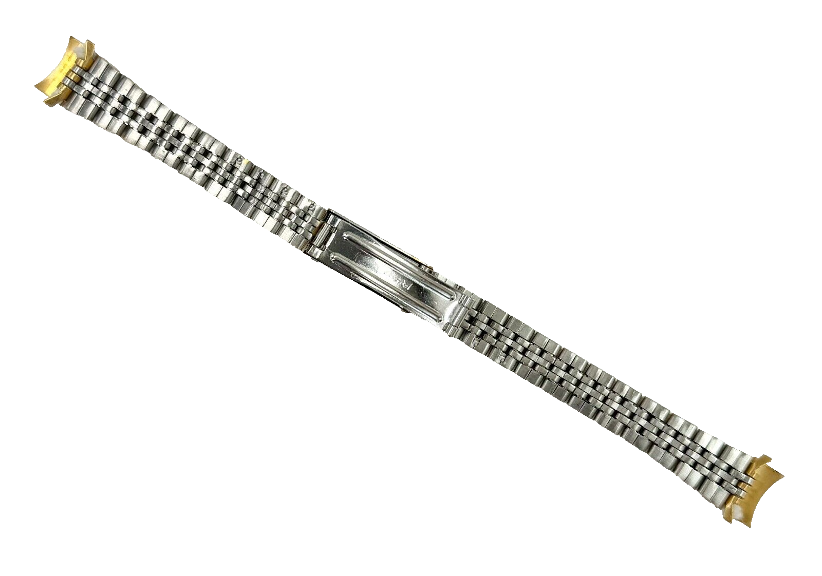 14MM Jubilee Designed GOLD Color Metal Ladies Band with Curved End