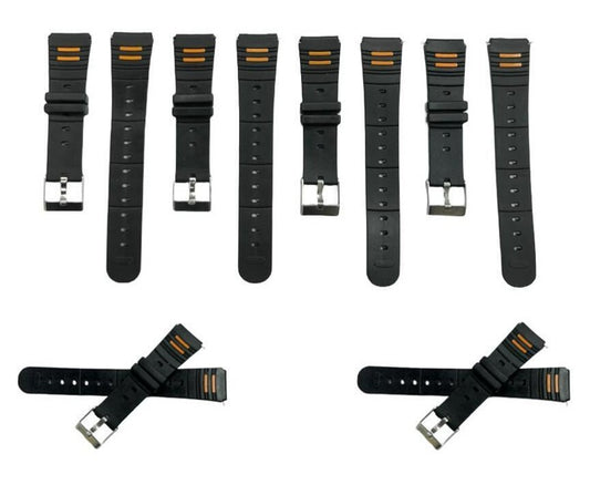 Water Resistant PVC Sport Watch Band Strap 16mm Fits Timex, Casio and others