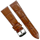 New Watch Band Brown Genuine Leather Alligator Grain (Flat, Short) 18x14 MM