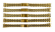 5 pcs of 14MM Jubilee Designed GOLD Color Metal Ladies Band with Curved End