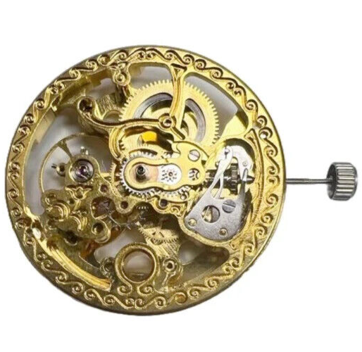 Automatic Skeleton Chinese Watch Movement G3212 3Hands Overall Height 7.6mm