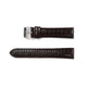 Genuine Leather Watch Band 20mm Padded Croco Grain Stitched in Brown
