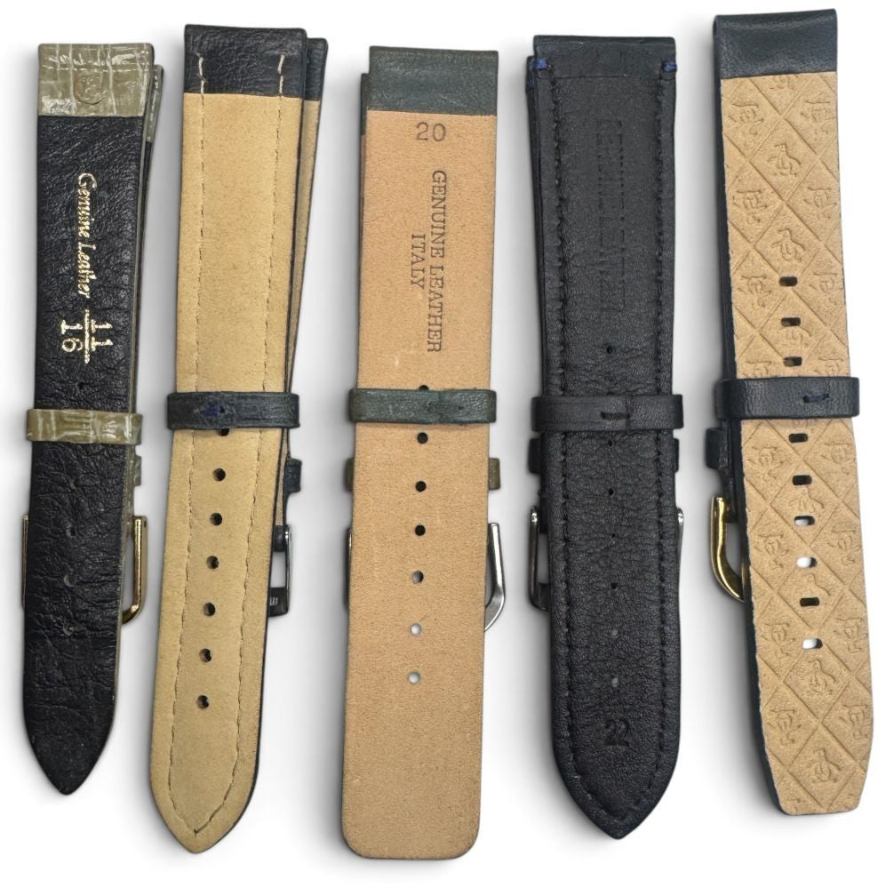 LOT OF 10 WATCH BANDS MIX SIZE STYLE AND COLORS 16MM-22MM