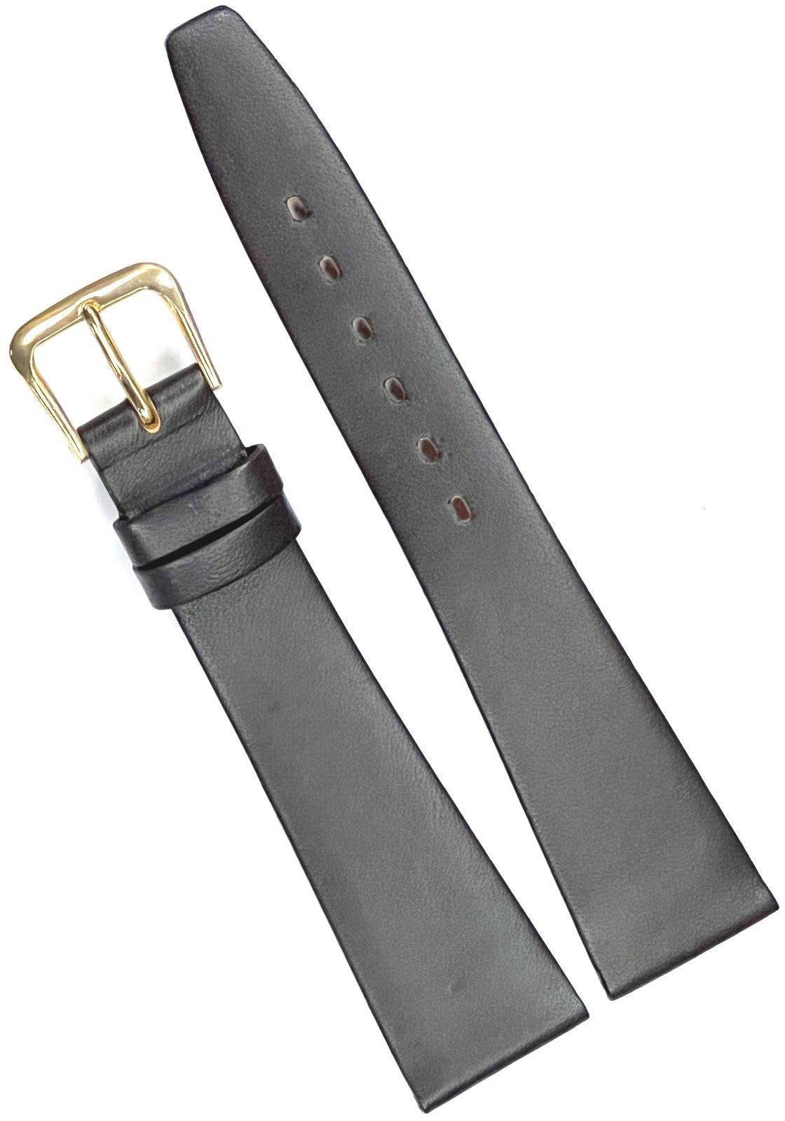 Lot of 6pc.Watch Bands Dark Brown Genuine Leather Plain Flat 20mm(Super Quality)