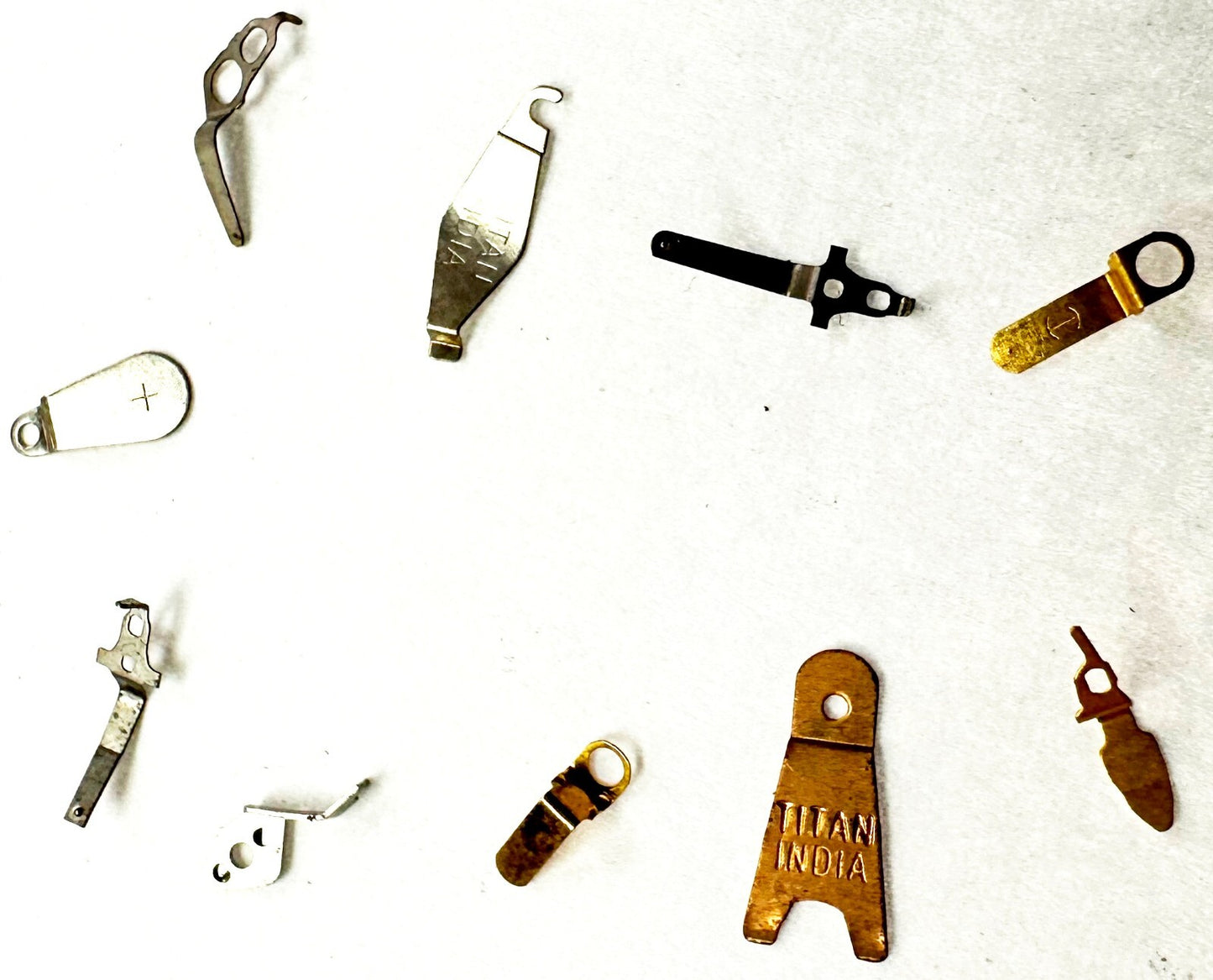 ASSORTED x10 Quartz Watch Battery Clasps Clamps/bridge