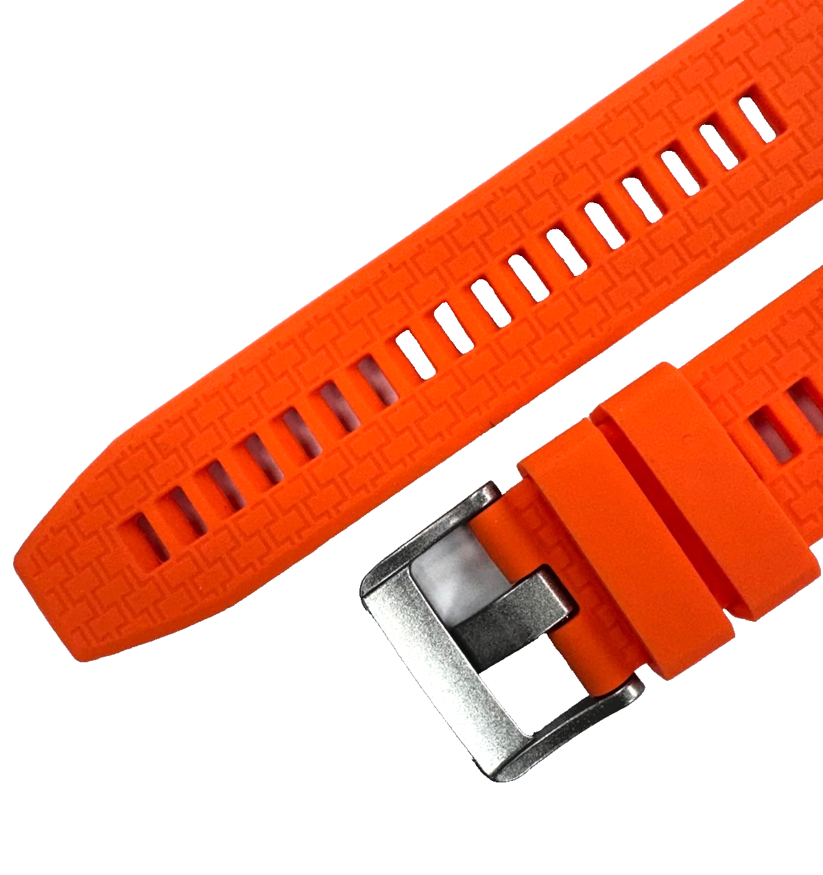 22 MM Rubber Silicone Sports Watch Band Quick Release Pin Orange Color