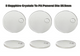 3PCS Sapphire Crystal to Fit PANERAI Double Dome(35.5×3.1×2.5)mm w/Date(Cyclop)