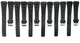 Lot of 6 19MM PVC Black, Flat & Slim Watch Band for Casio,Timex,Citizen & others