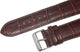 Watch Band Leather Alligator Grain Dark Brown Stitched Padded 18mm,Best Quality