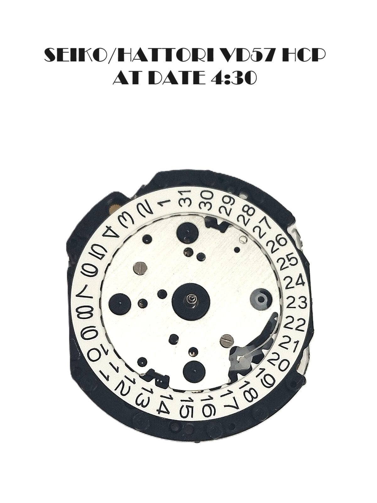 Watch Movement Quartz ,Hattori/Seiko VD57 HCP Date at 4:30 Chronograph