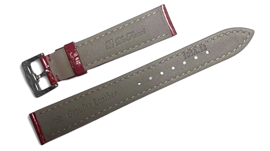 16mm Red Designer Alligator Genuine calf Leather Watch Strap Band