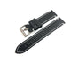 Genuine Leather Flat Watch Band 20MM 22MM 24 MM White Stitched