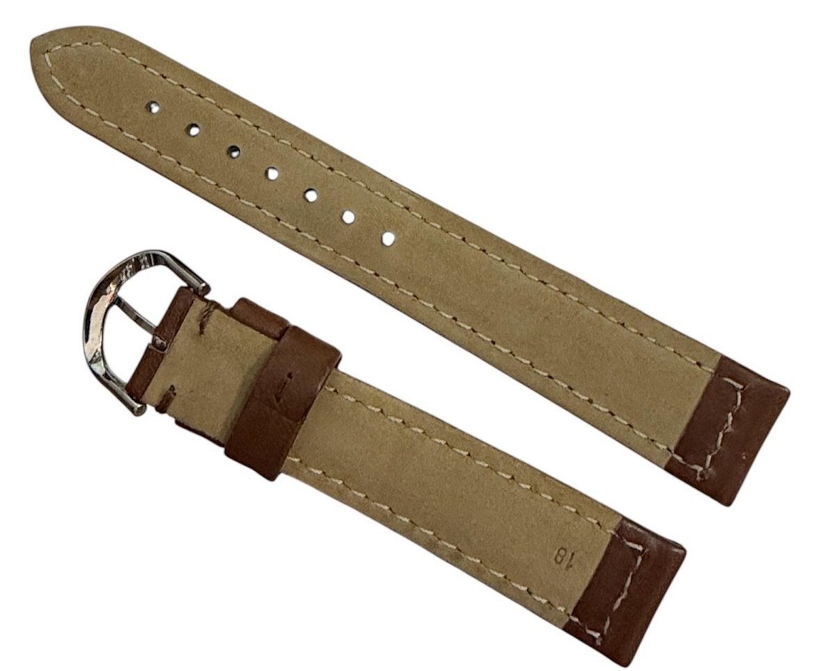 18mm Brown color Genuine Leather Watch Band