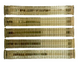 5 Pcs of 16-21 MM Stainless Steel Gold Color Textured Designed Stretch Bands
