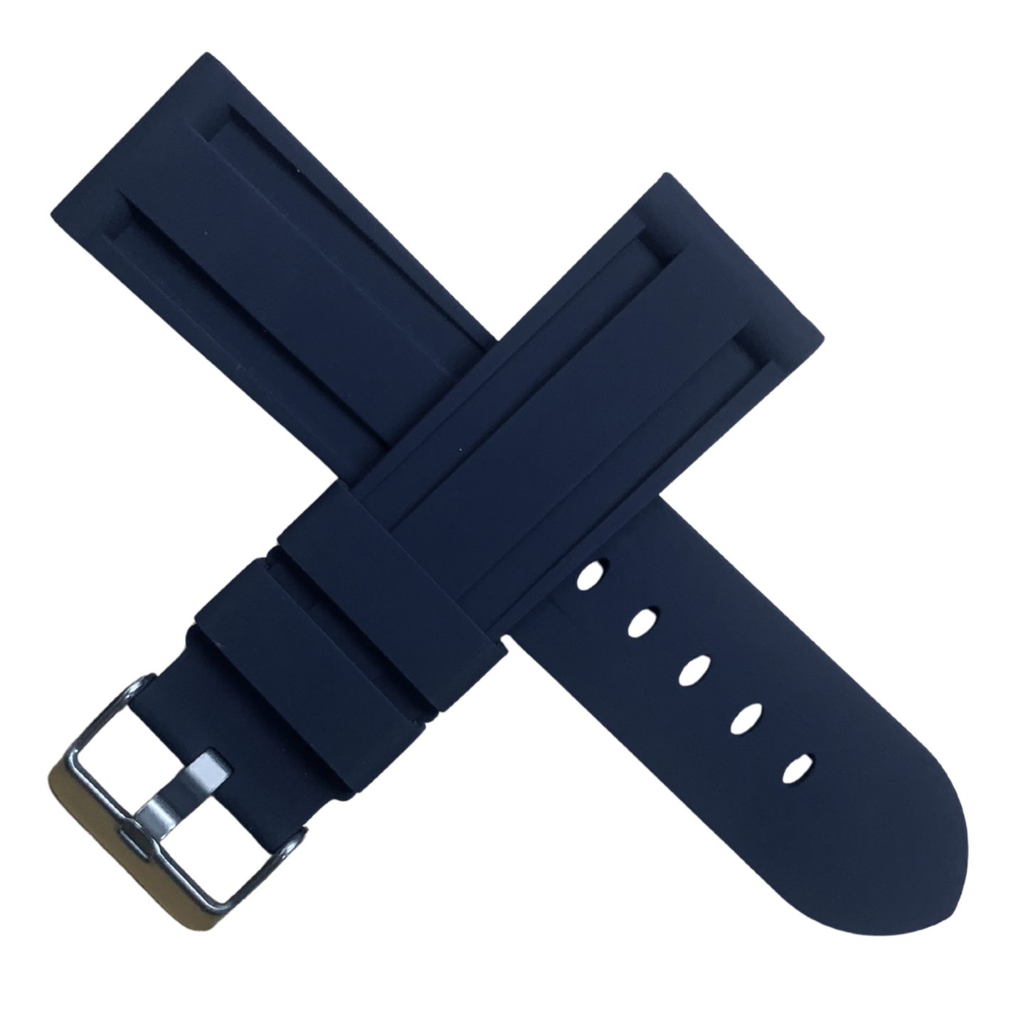 Panerai-Style 24mm Silicone Watch Band - Navy, Green, Grey|Comfortable & Durable