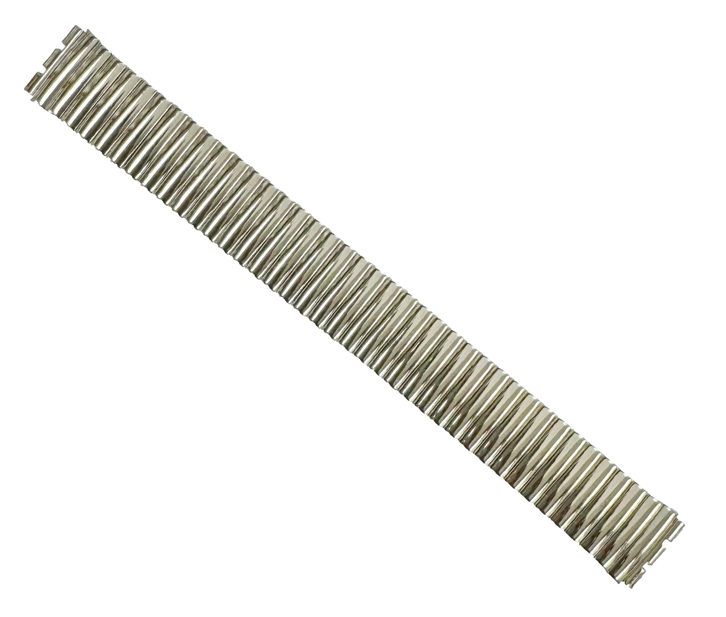 5 Pcs of Bands, 17 MM Silver Tone Stainless Steel Stretch Watch Band