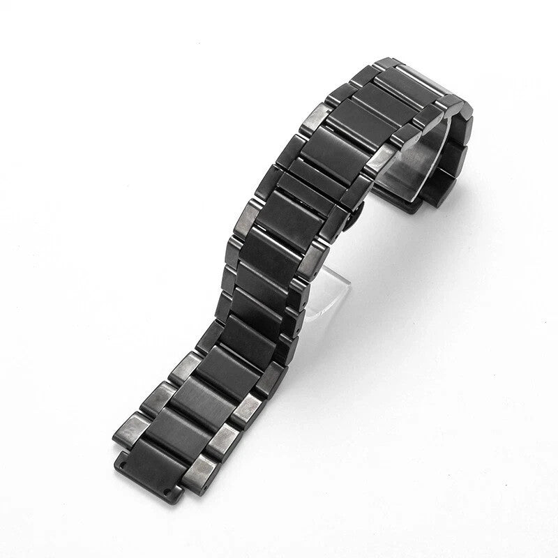 Stainless Steel Black Watch Band Strap Mens Bracelet 19x27mm for Hublot Big Bang