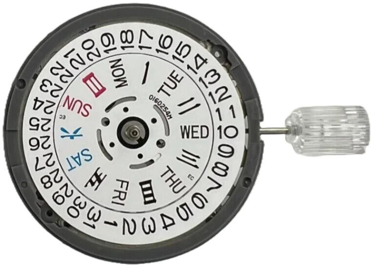 Seiko Automatic Watch Movement NH36/NH36A Date/Day at 3:00 White Date Wheel