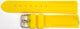 Watch Band YELLOEW color Silicone (Heavy) 18mm Silver Buckle with spring Bars