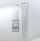 17MM Plastic PVC Replacement Watch Band Flat Clear White without Pins