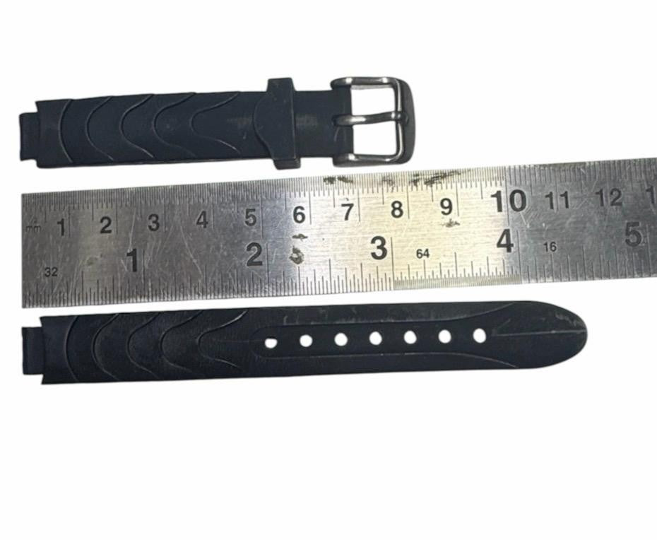 13MM RUBBER WATCH BAND BLACK COLOR DESIGN