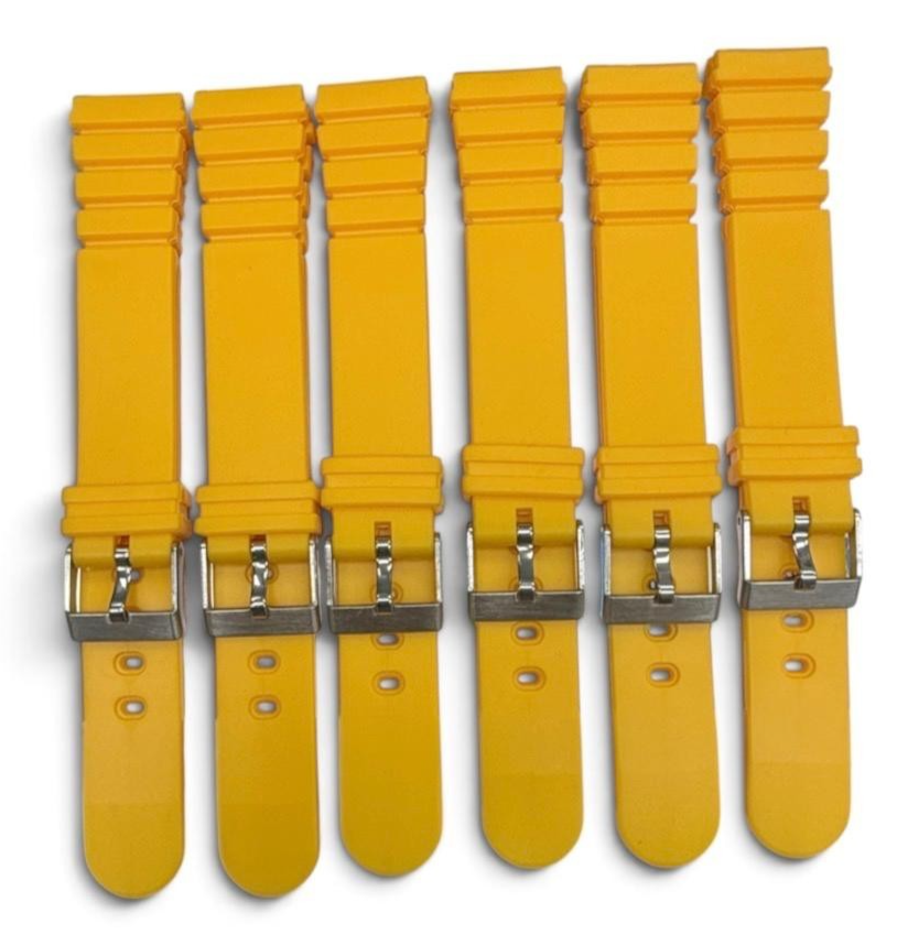 lot of 6 18mm Silicone Watch Strap Waterproof Sport Rubber Replacement Band