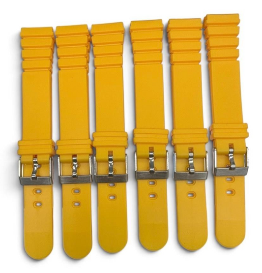 lot of 6 18mm Silicone Watch Strap Waterproof Sport Rubber Replacement Band