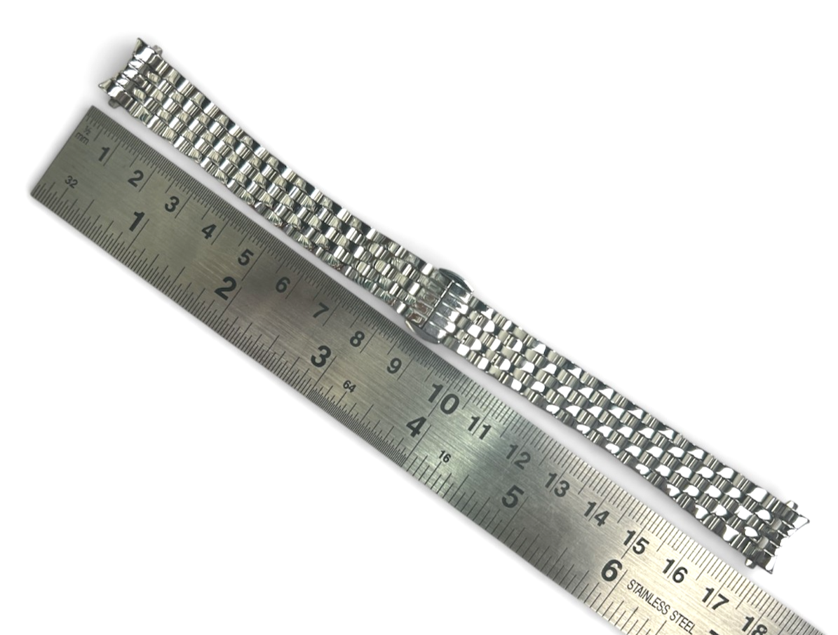 Top Quailty,Stainless Steel Silver-tone Curved end Band for Highend Watches-15mm