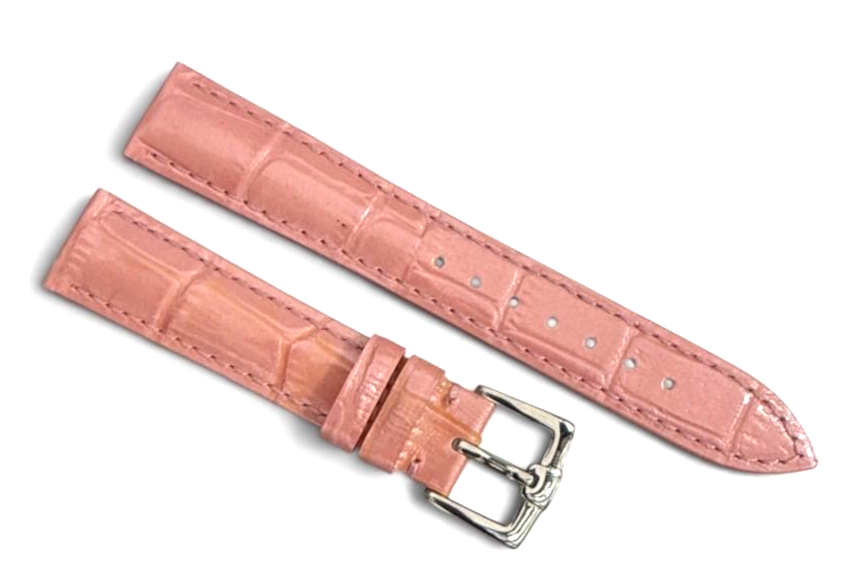16mm pink Designer Alligator Genuine calf Leather Watch Strap Band