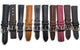 LOT OF 10 WATCH BANDS 20MM GENUINE LEATHER MIX STYLE AND COLORS