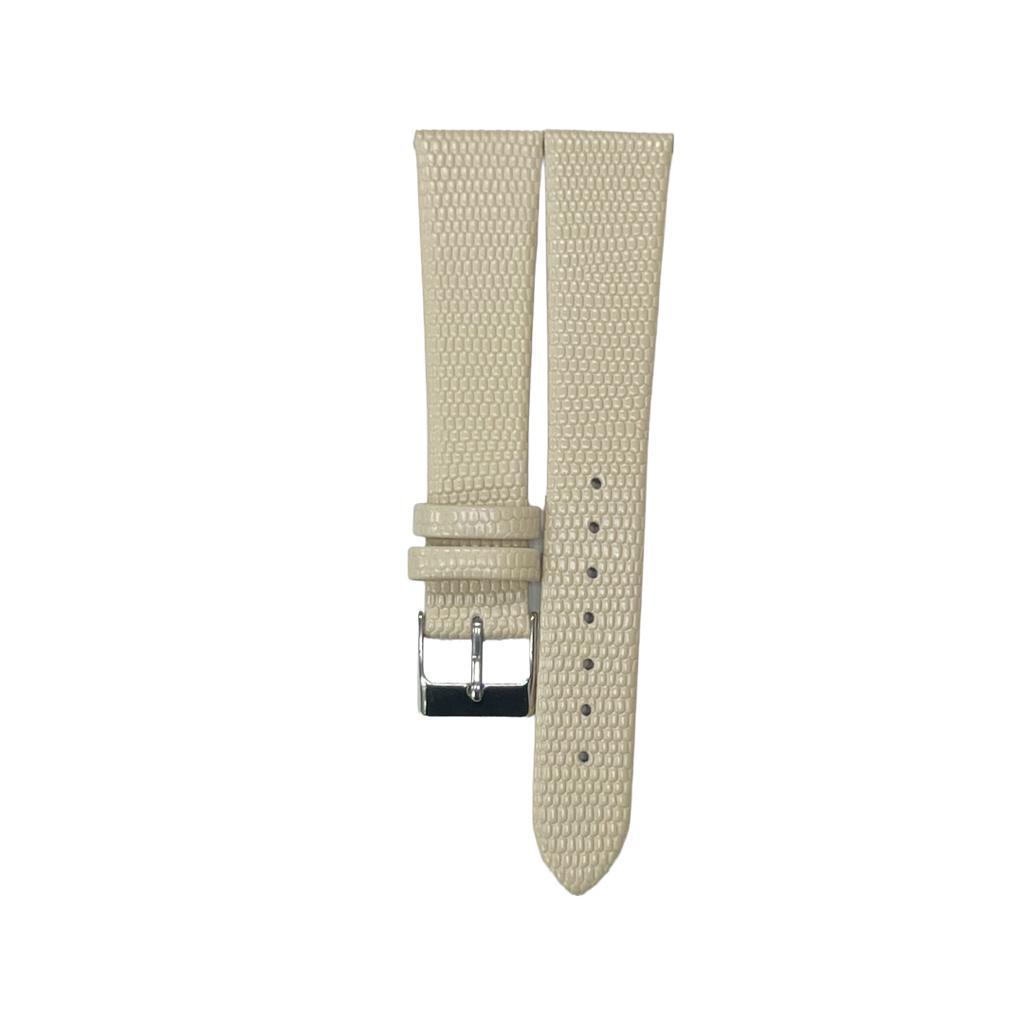 Best Quality Watch Bands Genuine Leather Lizard Grain Flat Beige Color 12- 24mm