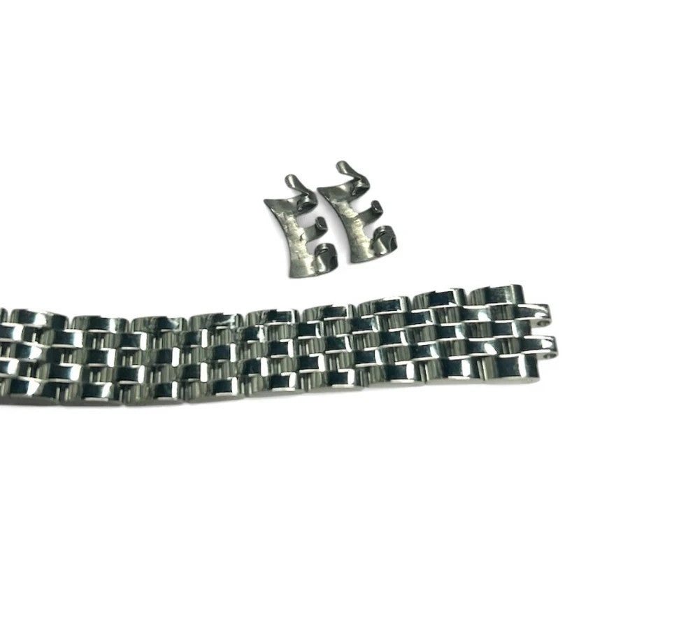 Top Quailty,Stainless Steel Silver-tone Curved end Band for Highend Watches-13mm