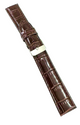 Watch Band D.Brown Genuine Leather Alligator Grains  Padded 18 MM  Best Quality