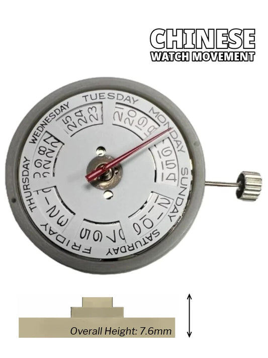 Automatic Watch Movement DG2812 3Hands, Date at 3:00 Day at 12