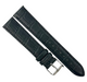 Watch Band Black Genuine Leather Alligator Grain Flat Stitches 18x16mm