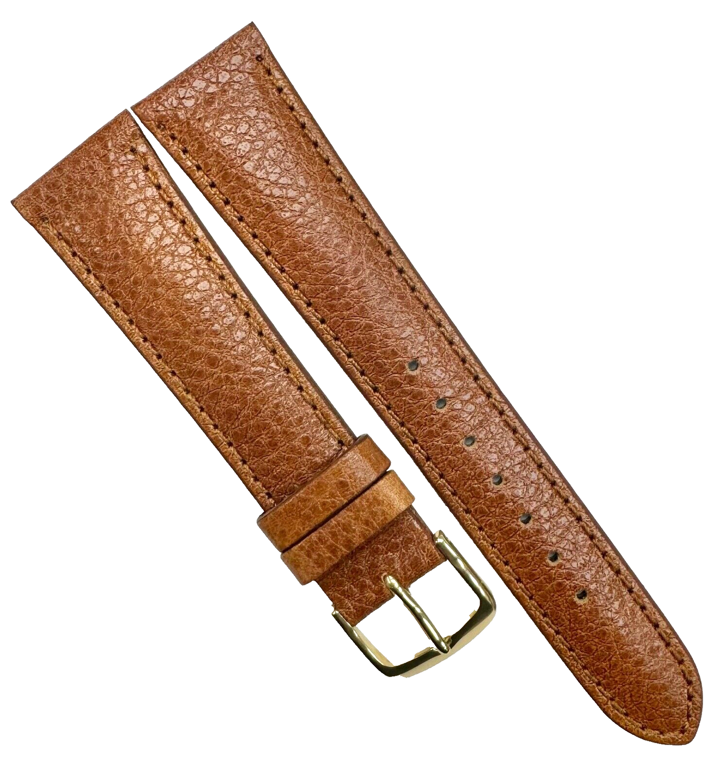 20MM Light Brown Genuine Leather Watch Band