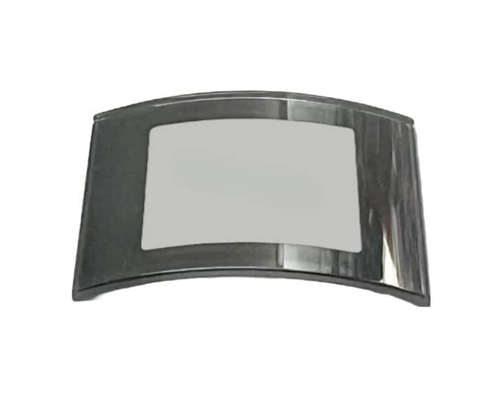 Mineral Crystals Rado Double Dome Rect Silver Trim w/Lines (24.8×19.1×3.4×1.2)mm