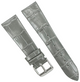 New Watch Band D.Gray Genuine Leather Alligator Grain (Flat, Short) 18x16MM