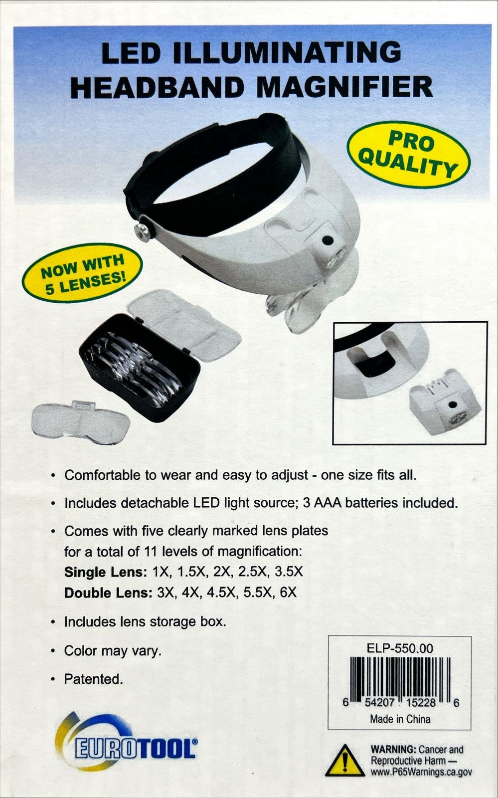 LED Illuminating Headband Magnifier – Pro Quality