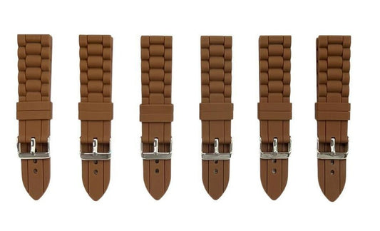 Premium Quality Soft Silicone Rubber Textured Sport Watch Band 22mm&24mm