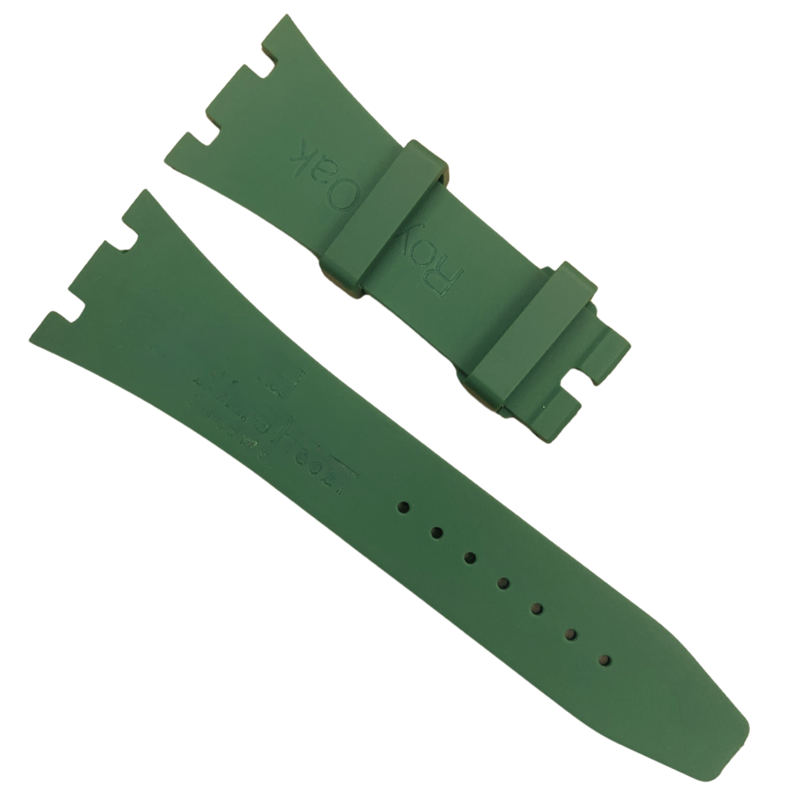 High-Quality Dark Green Rubber Watch Band – 27mm for AP Watches | No Buckle