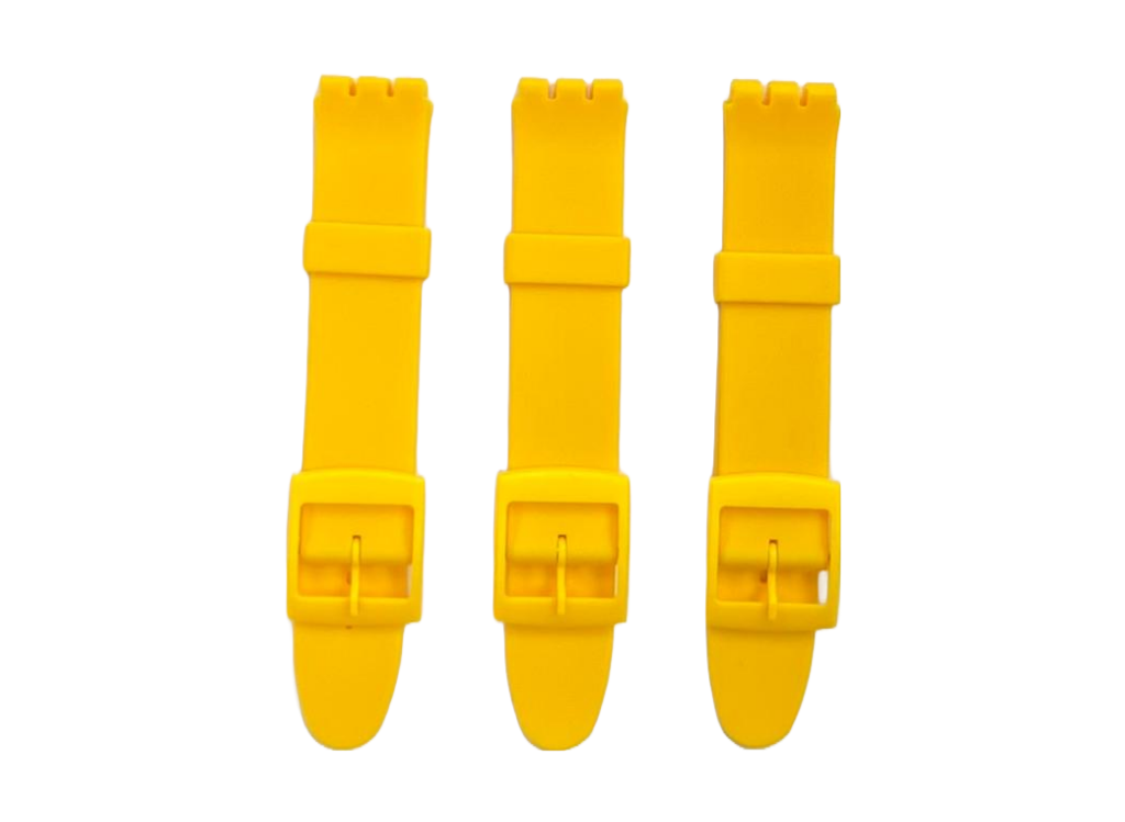 Swatch Replacement Plastic PVC Watch Band Flat without Pins 17mm