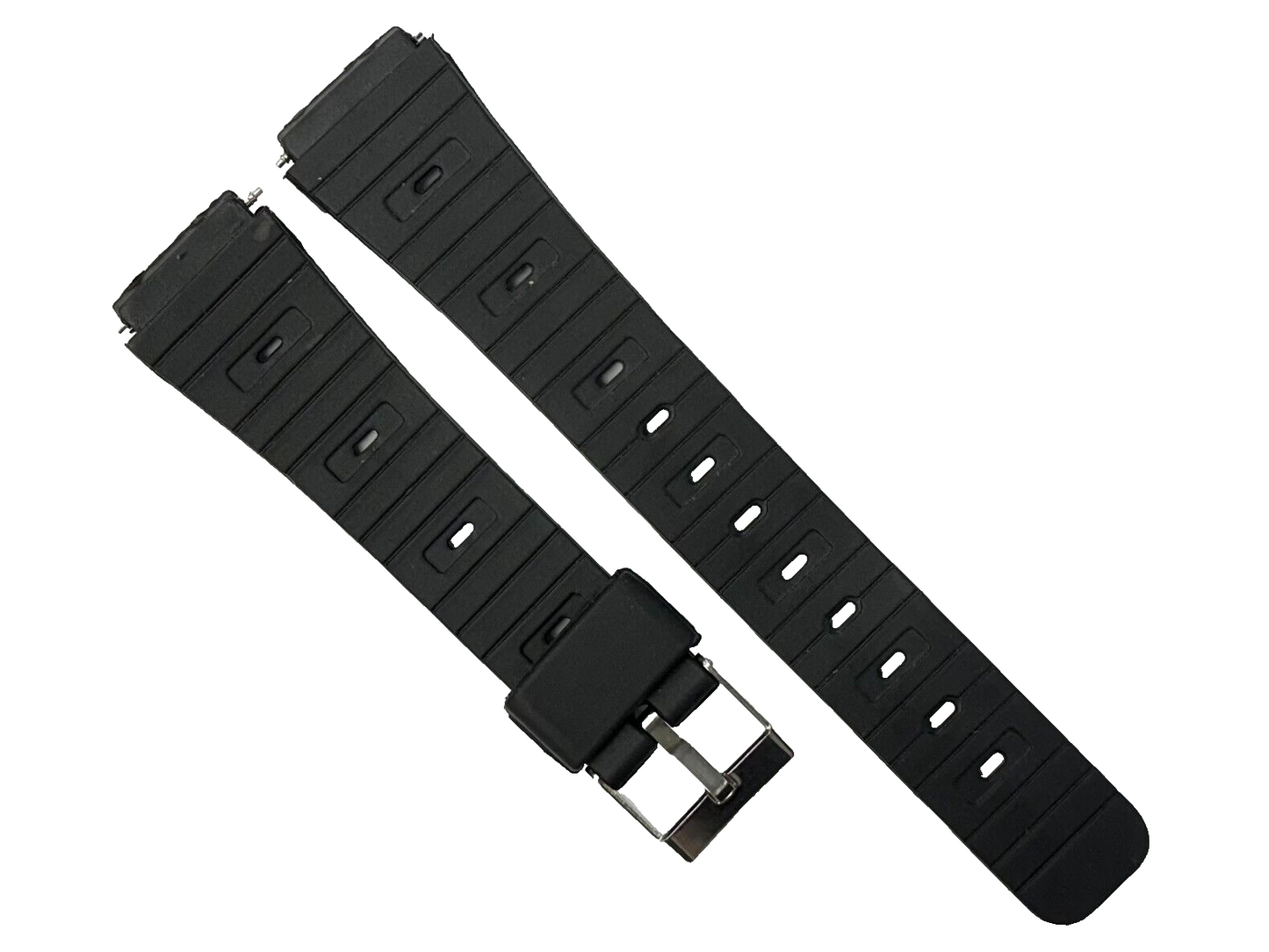 Lot Of 6, 18mm PVC Plastic Flat Watch Band Fit to CASIO & Other Watches