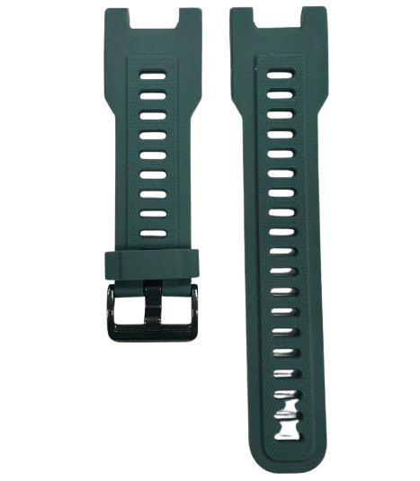 26mm Green Rubber Watch Strap Band w/ Buckle & Tools