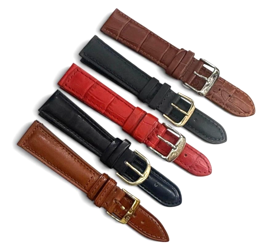 LOT OF 10 WATCH BANDS MIX SIZE STYLE AND COLORS 18/20mm