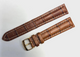 New Watch Band Brown 18MM Genuine Leather Alligator Grain Flat Slim