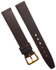 20 mm Watch Band Dark Brown Genuine Leather Flat Plain