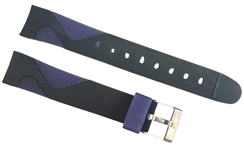 13MM RUBBER WATCH BAND BLACK COLOR DESIGN