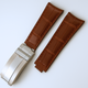 High-Quality Brown Leather Watch Band – 20mm for Rolex Watches | Steel Clasp